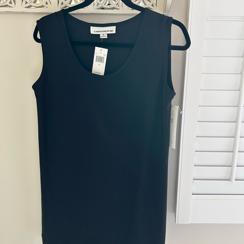 NWT Caroline Rose Women's Black Sleeveless Top